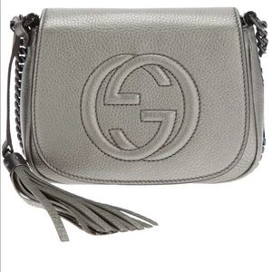 Women's Gray Small Soho Shoulder Bag